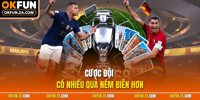 Cược đội có nhiều quả ném biên hơn