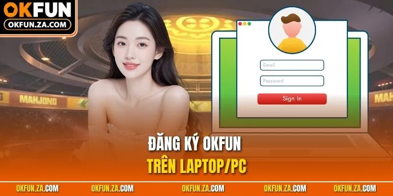 Đăng ký OKFUN trên Laptop/PC