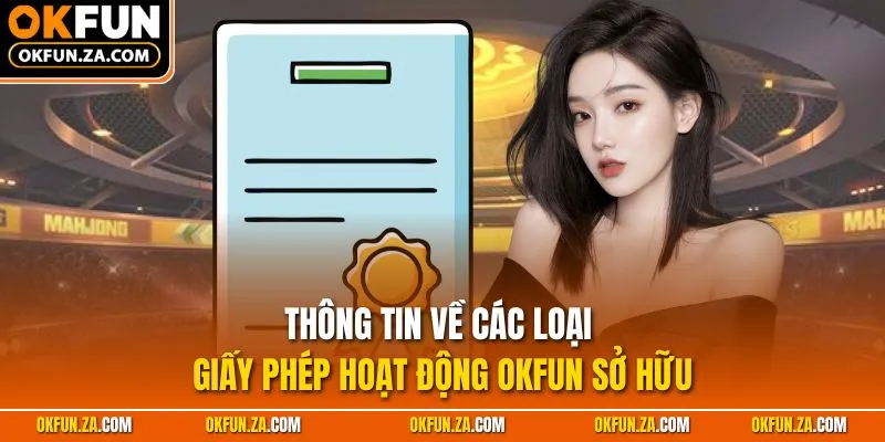 Thông tin về các loại giấy phép hoạt động OKFUN sở hữu